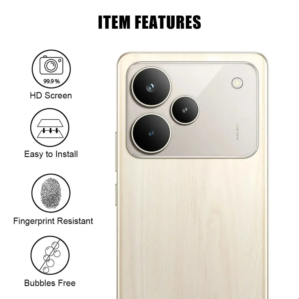 For Realme P4 Pro 5G Full Cover Camera Lens Protector High Definition Anti Fingerprint AR Tempered Glass Lens Film - Transparent - 2