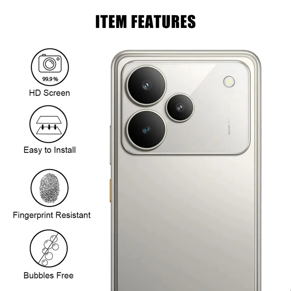 For Realme P4 5G Full Cover Camera Lens Protector High Definition Anti Fingerprint AR Tempered Glass Lens Film - Transparent - 2