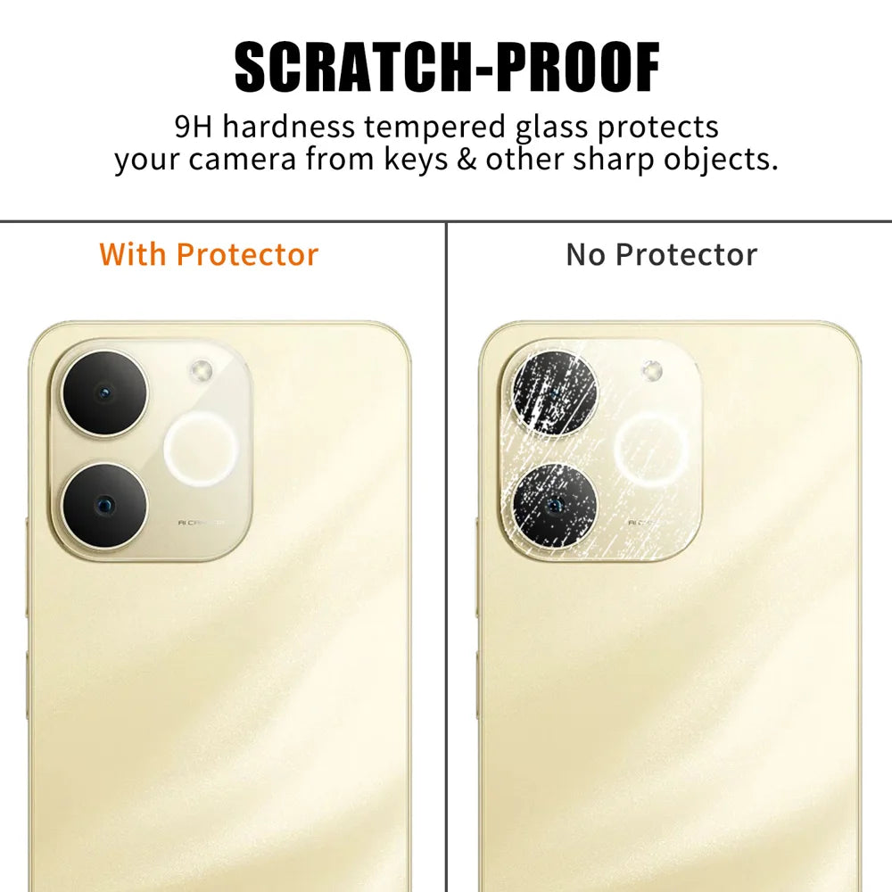 For Realme Narzo 80 Lite 4G / Realme Note 70T 4G Full Cover Camera Lens Protector High Definition Anti Fingerprint AR Tempered Glass Lens Film - Transparent - 4