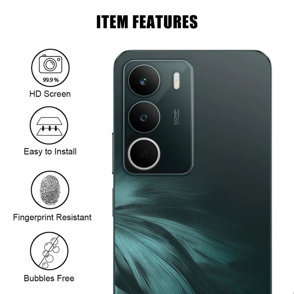 For Realme C71 4G Full Cover Camera Lens Protector High Definition Anti Fingerprint AR Tempered Glass Lens Film - Transparent - 2
