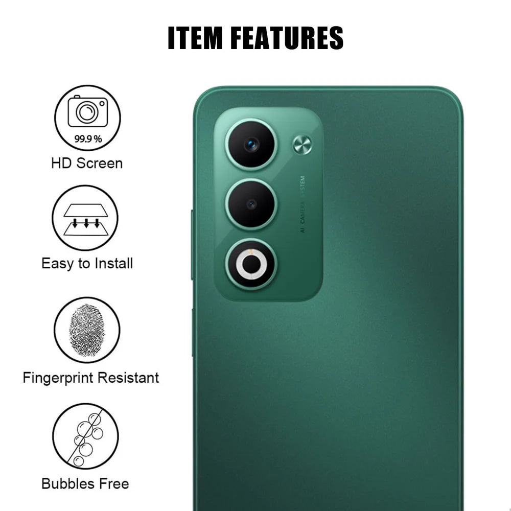 For Oppo A5 4G / Oppo A5 5G Full Cover Camera Lens Protector High Definition Anti Fingerprint AR Tempered Glass Lens Film - Transparent - 2