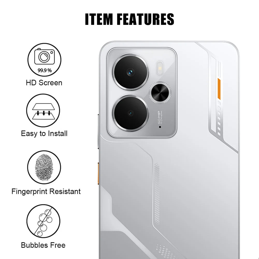 For Realme 14T 5G / Realme 14 5G Full Cover Camera Lens Protector High Definition Anti Fingerprint AR Tempered Glass Lens Film - Transparent - 2