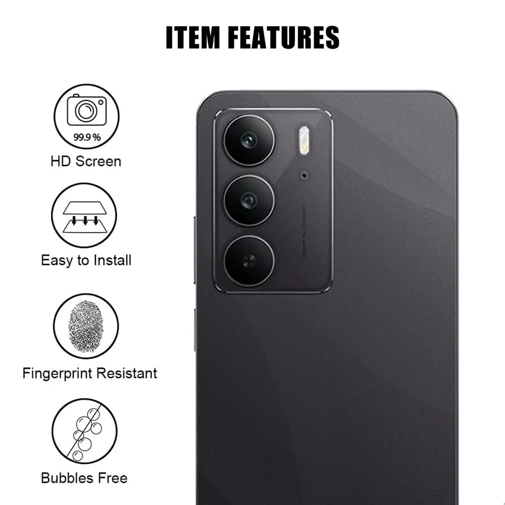 For Realme C75 4G Full Cover Camera Lens Protector High Definition Anti Fingerprint AR Tempered Glass Lens Film - Transparent - 2