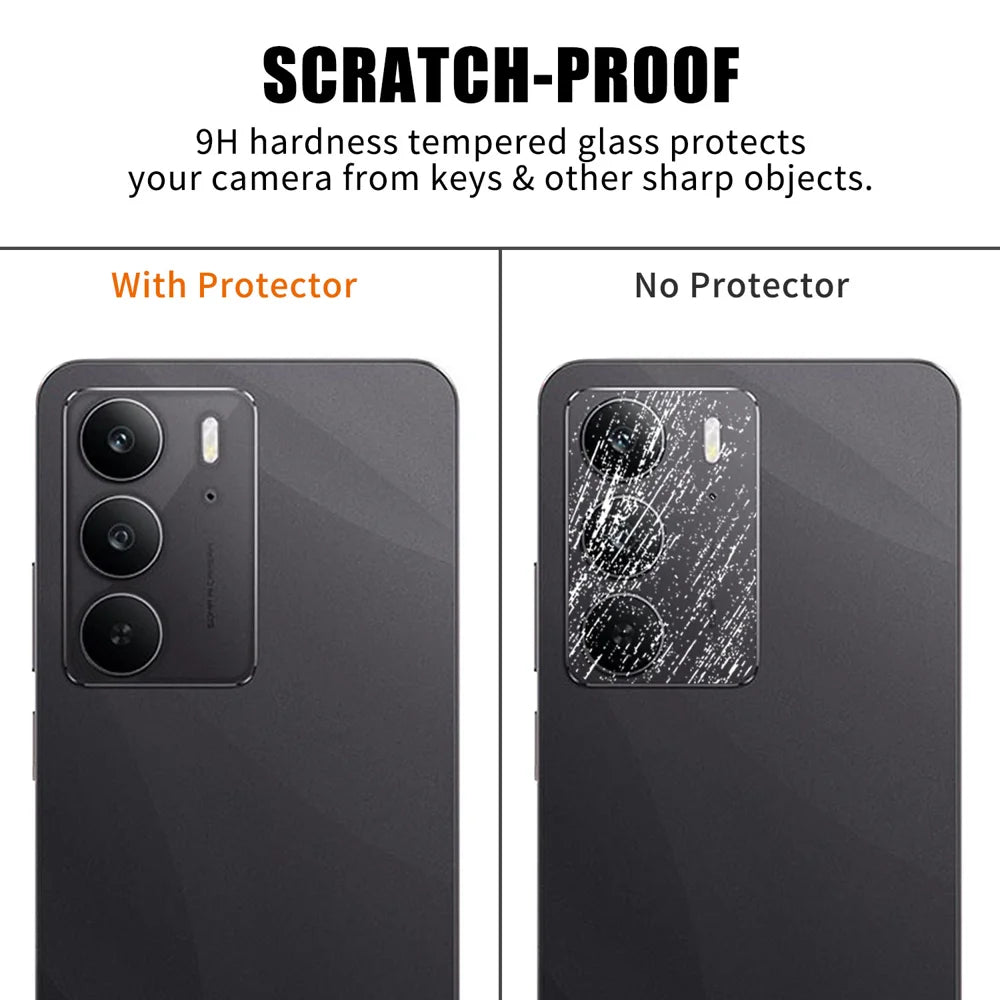 For Realme C75 4G Full Cover Camera Lens Protector High Definition Anti Fingerprint AR Tempered Glass Lens Film - Transparent - 4