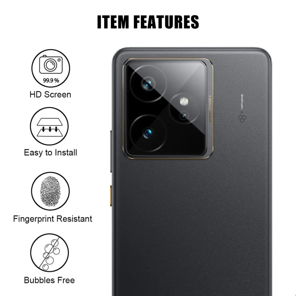For Realme GT 7T 5G / Realme GT 7 5G Full Cover Camera Lens Protector High Definition Anti Fingerprint AR Tempered Glass Lens Film - Transparent - 2