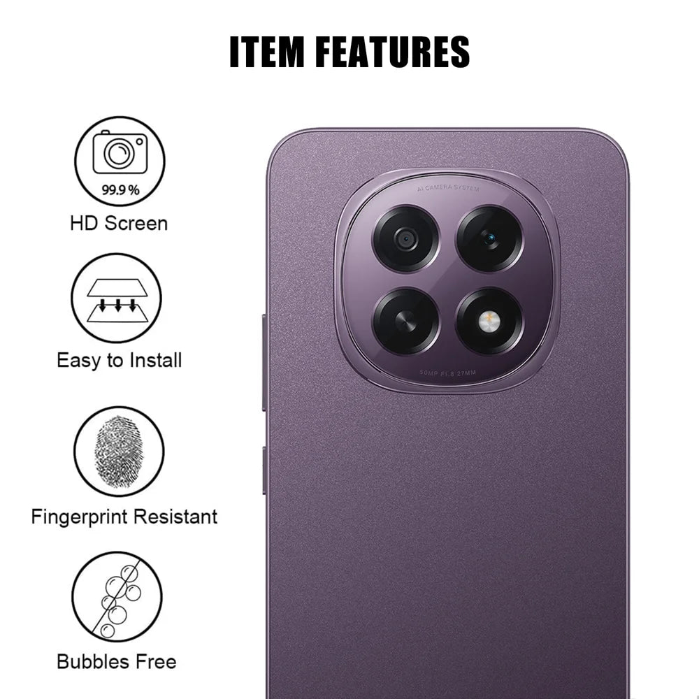 For Oppo F29 5G Full Cover Camera Lens Protector High Definition Anti Fingerprint AR Tempered Glass Lens Film - Transparent - 2