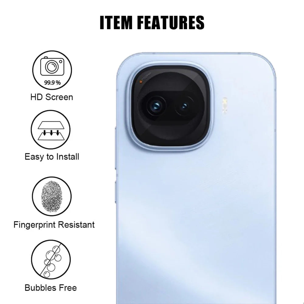 For vivo iQOO Z11 Turbo 5G Full Cover Camera Lens Protector High Definition Anti Fingerprint AR Tempered Glass Lens Film - Transparent - 2