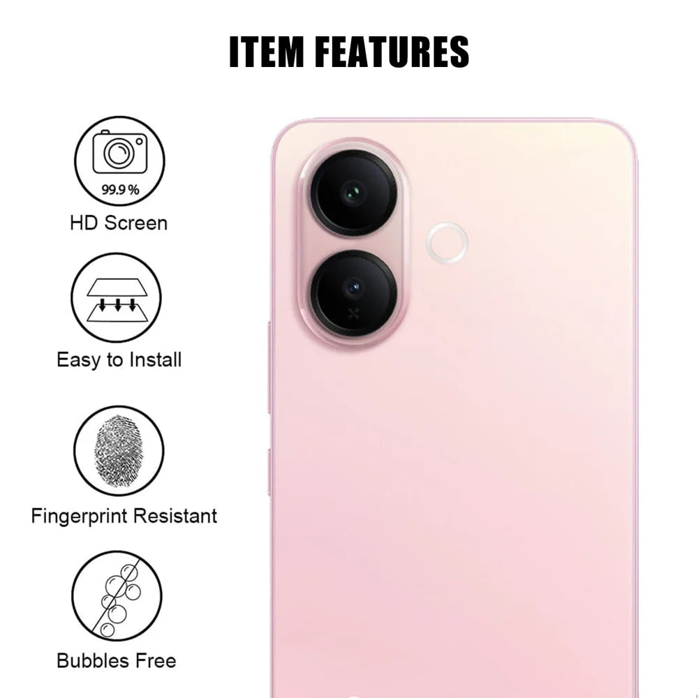 For vivo V60 Lite 4G / vivo V60 Lite 5G Full Cover Camera Lens Protector High Definition Anti Fingerprint AR Tempered Glass Lens Film - Transparent - 2