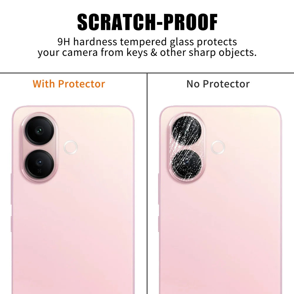 For vivo V60 Lite 4G / vivo V60 Lite 5G Full Cover Camera Lens Protector High Definition Anti Fingerprint AR Tempered Glass Lens Film - Transparent - 4