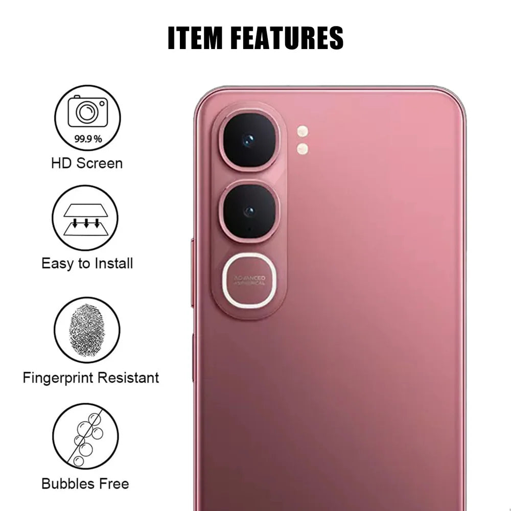 For vivo Y31 5G Full Cover Camera Lens Protector High Definition Anti Fingerprint AR Tempered Glass Lens Film - Transparent - 2