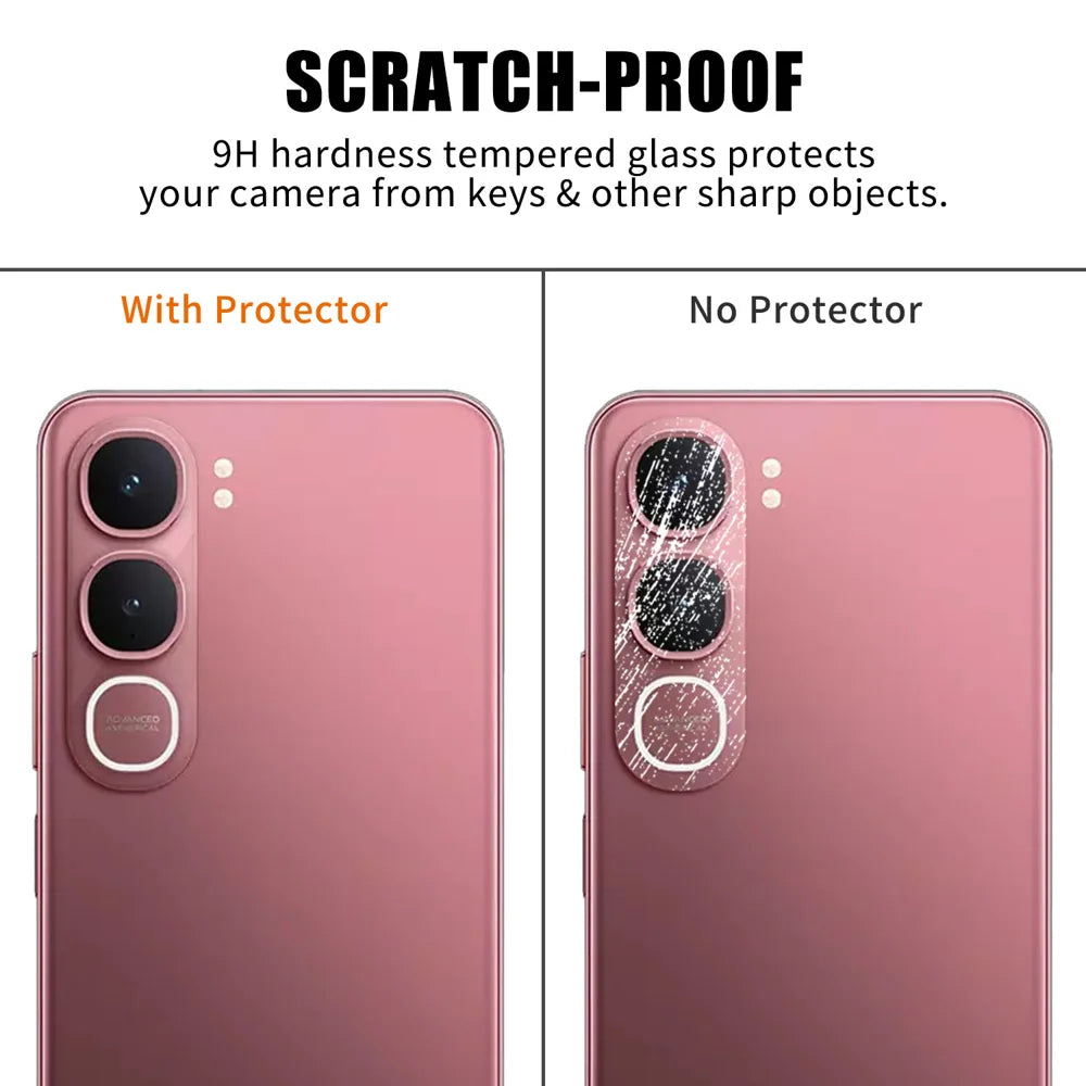 For vivo Y31 5G Full Cover Camera Lens Protector High Definition Anti Fingerprint AR Tempered Glass Lens Film - Transparent - 4