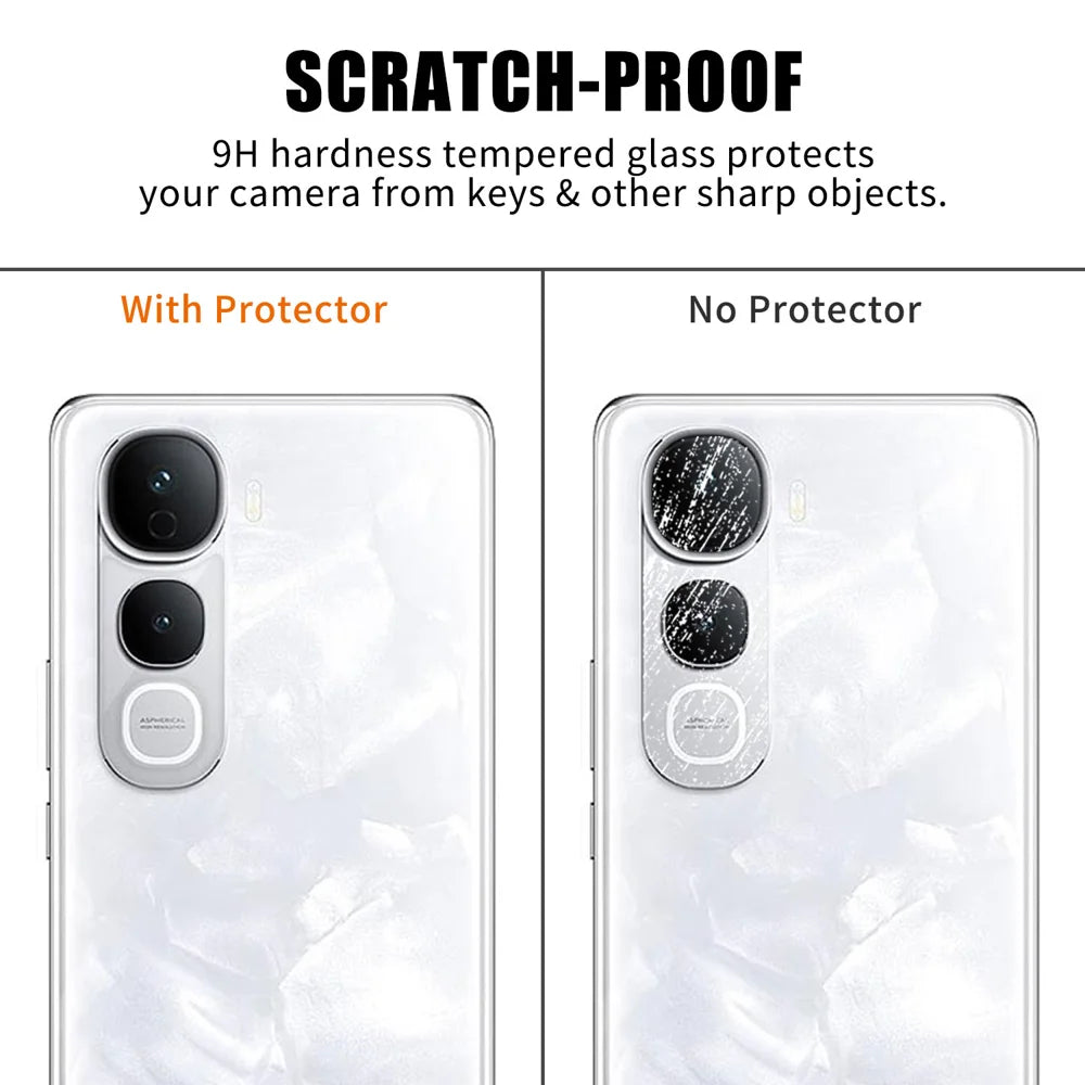 For vivo Y400 5G Full Cover Camera Lens Protector High Definition Anti Fingerprint AR Tempered Glass Lens Film - Transparent - 4