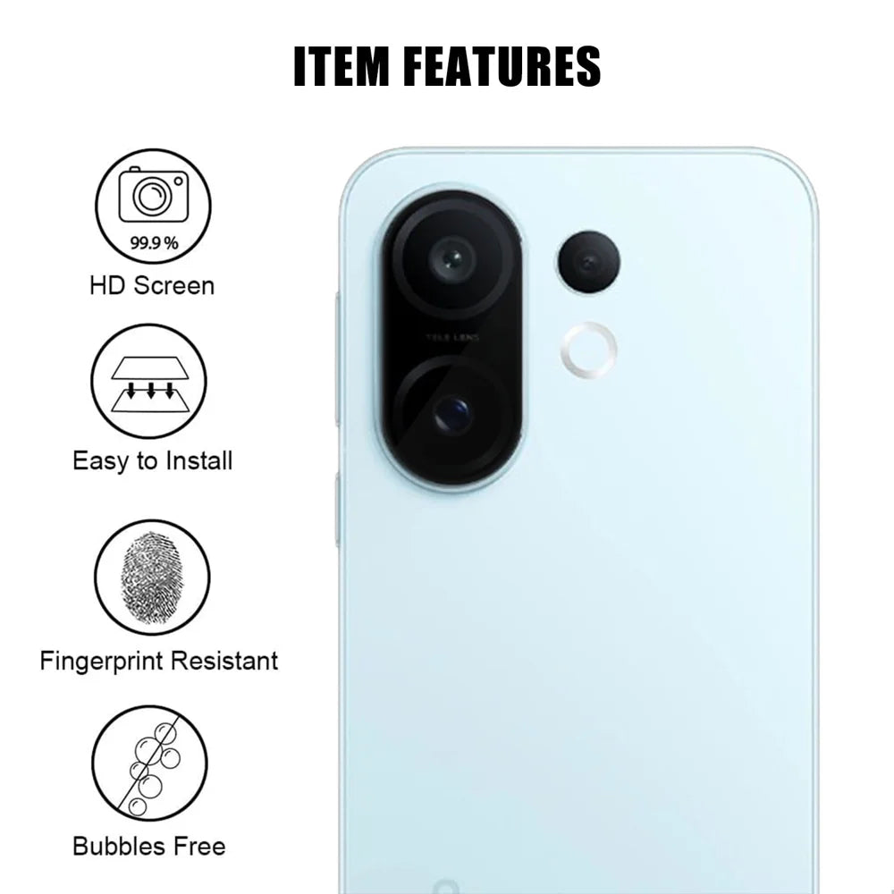 For vivo S30 Pro mini 5G Full Cover Camera Lens Protector High Definition Anti Fingerprint AR Tempered Glass Lens Film - Transparent - 2