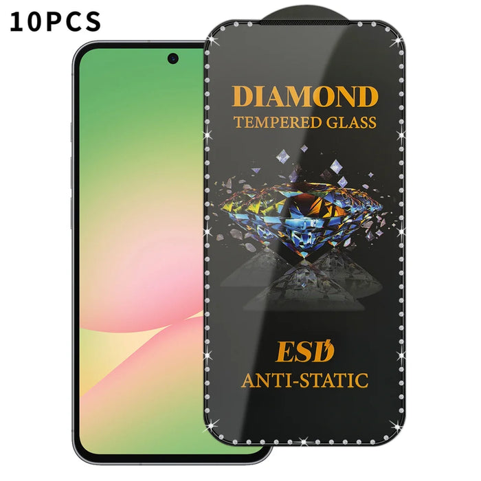 For Samsung Galaxy A57 5G 10Pcs Tempered Glass Diamond Silk Printing Full Screen HD Anti-Static Screen Protector - Transparent - 1