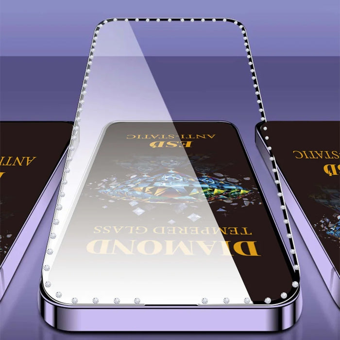 For Samsung Galaxy A57 5G 10Pcs Tempered Glass Diamond Silk Printing Full Screen HD Anti-Static Screen Protector - Transparent - 3
