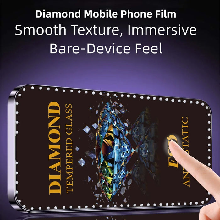 For Samsung Galaxy A57 5G 10Pcs Tempered Glass Diamond Silk Printing Full Screen HD Anti-Static Screen Protector - Transparent - 4