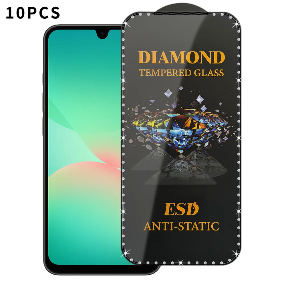 For Samsung Galaxy A27 5G 10Pcs Tempered Glass Diamond Silk Printing Full Screen HD Anti-Static Screen Protector - Transparent - 1