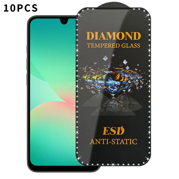 For Samsung Galaxy A27 5G 10Pcs Tempered Glass Diamond Silk Printing Full Screen HD Anti-Static Screen Protector - Transparent - 1
