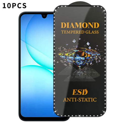For Samsung Galaxy A18 5G / A18 4G / A17 5G / A17 4G 10Pcs Tempered Glass Diamond Silk Printing Full Screen HD Anti-Static Screen Protector - Transparent - 1