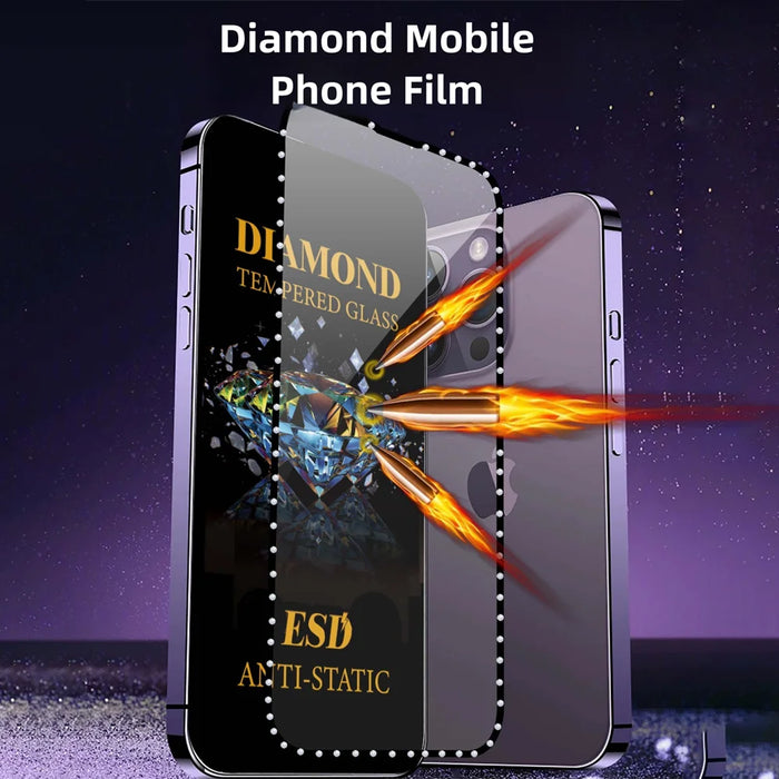 For Samsung Galaxy A56 5G 10Pcs Tempered Glass Diamond Silk Printing Full Screen HD Anti-Static Screen Protector - Transparent - 2