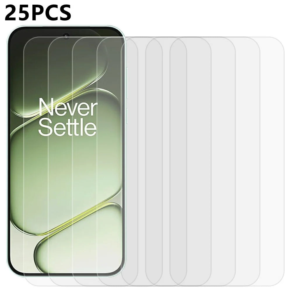 25Pcs For OnePlus Turbo 6 5G / Turbo 6V 5G / Nord 6 5G Screen Protector Full Glue Tempered Glass High Definition Film (NOT Complete Covering) (No Package, with Wipes Set, Dust-absorber, Guide Sticker) - Transparent - 1