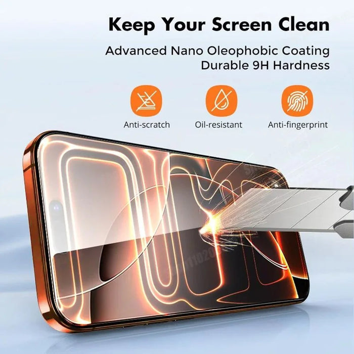 10Pcs For iPhone 18 Pro Max / 17 Pro Max Tempered Glass 3D Full Coverage 300CC Edgeless Anti Static Screen Protector - Transparent - 3