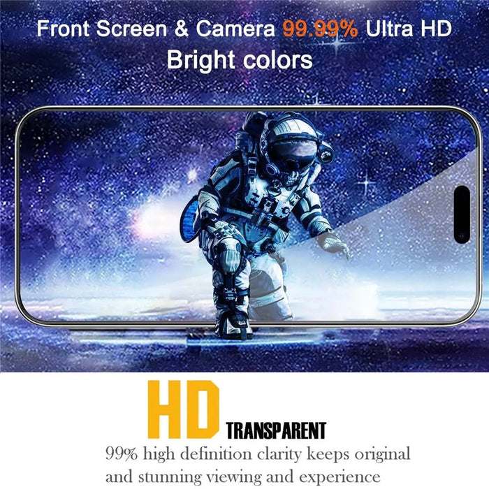 10Pcs For iPhone 18 Pro Max / 17 Pro Max Tempered Glass 3D Full Coverage 300CC Edgeless Anti Static Screen Protector - Transparent - 6