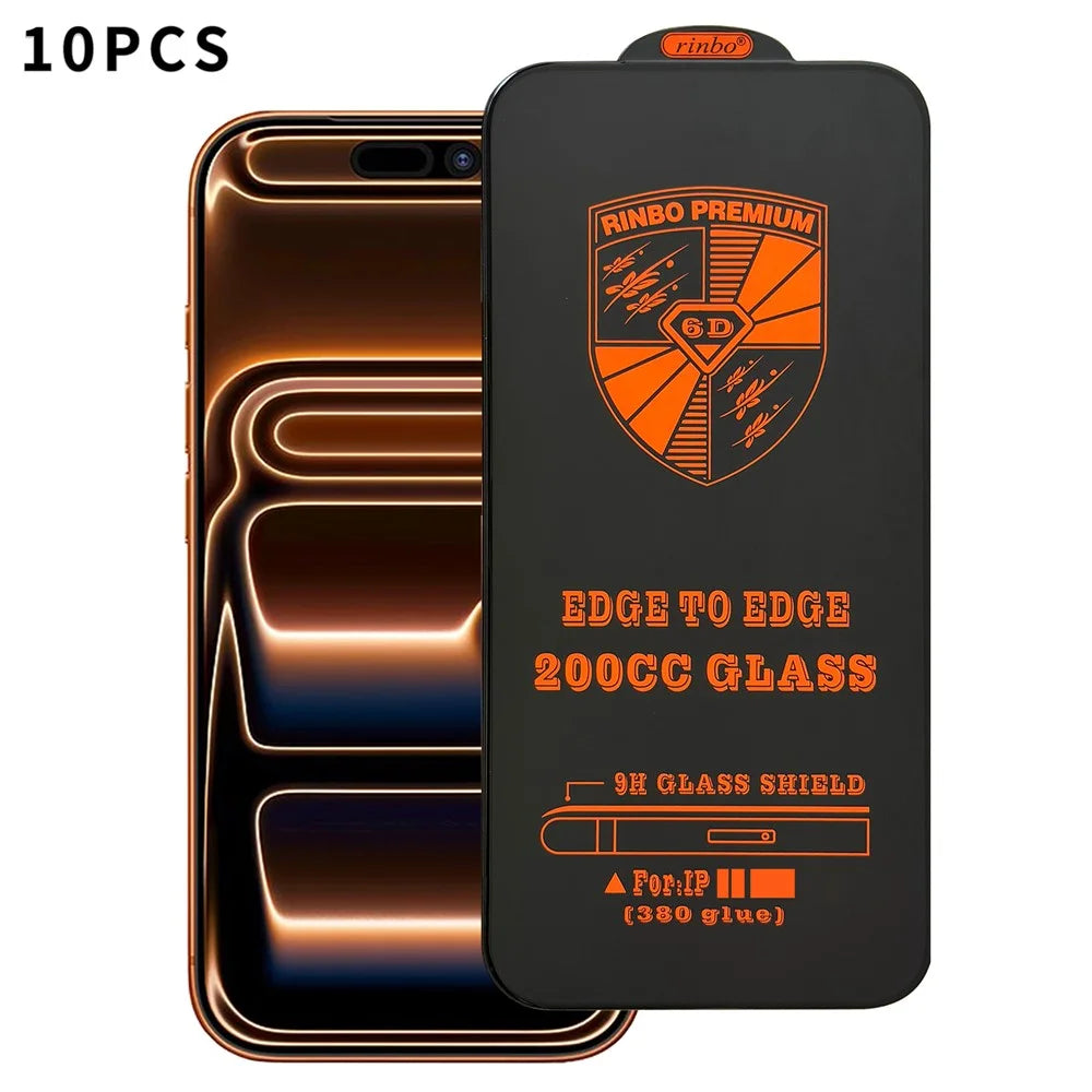 RINBO 10Pcs Tempered Glass for iPhone 18 Pro Max / 17 Pro Max 200CC Silk Printing Anti-static Full Coverage Screen Protector - Transparent - 1