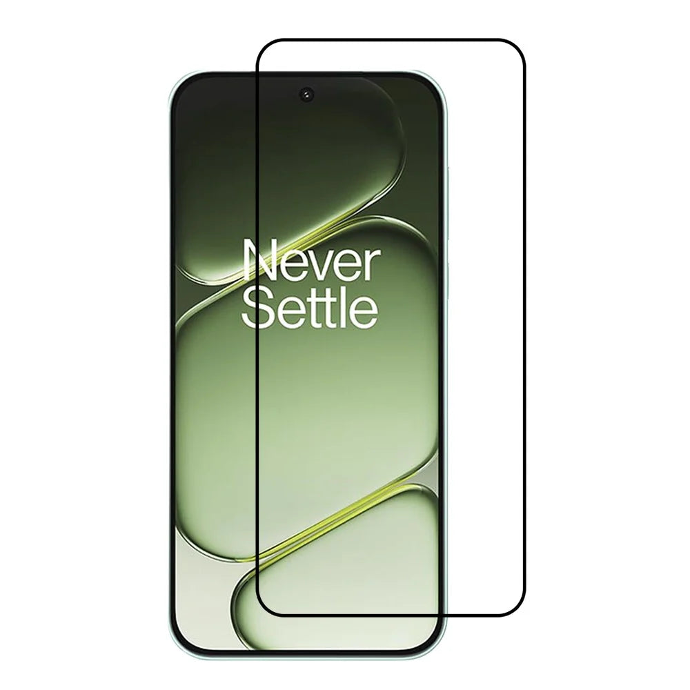For OnePlus Turbo 6 5G / Turbo 6V 5G / Nord 6 5G Full Screen Protector Silk Printing Full Glue HD Clear Screen Film - Black - 1