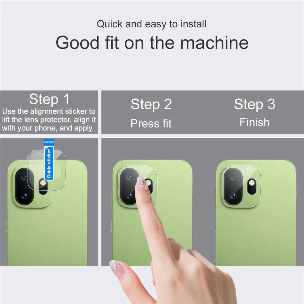 IMAK For OnePlus 15T 5G Camera Lens Protector Slim Tempered Glass Full Coverage Lens Film - Transparent - 4