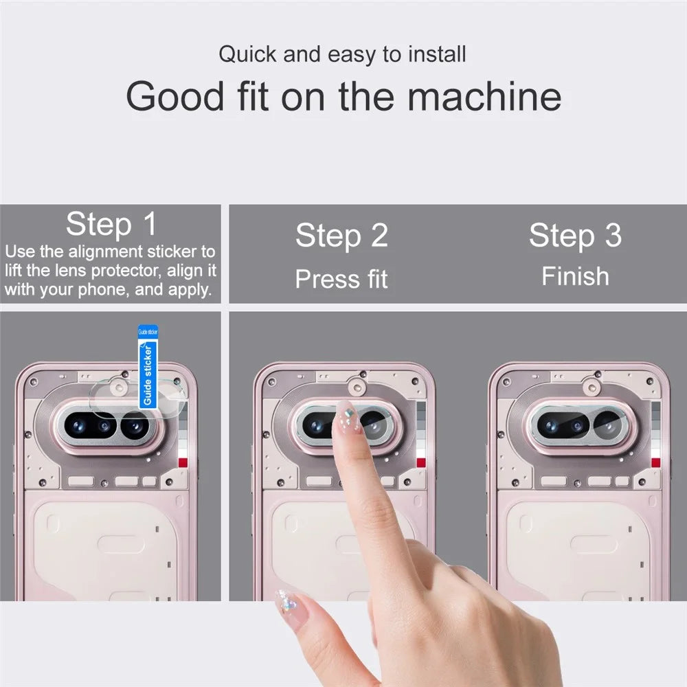 IMAK For Nothing Phone (4a) Camera Lens Protector Slim Tempered Glass Full Coverage Lens Film - Transparent - 4