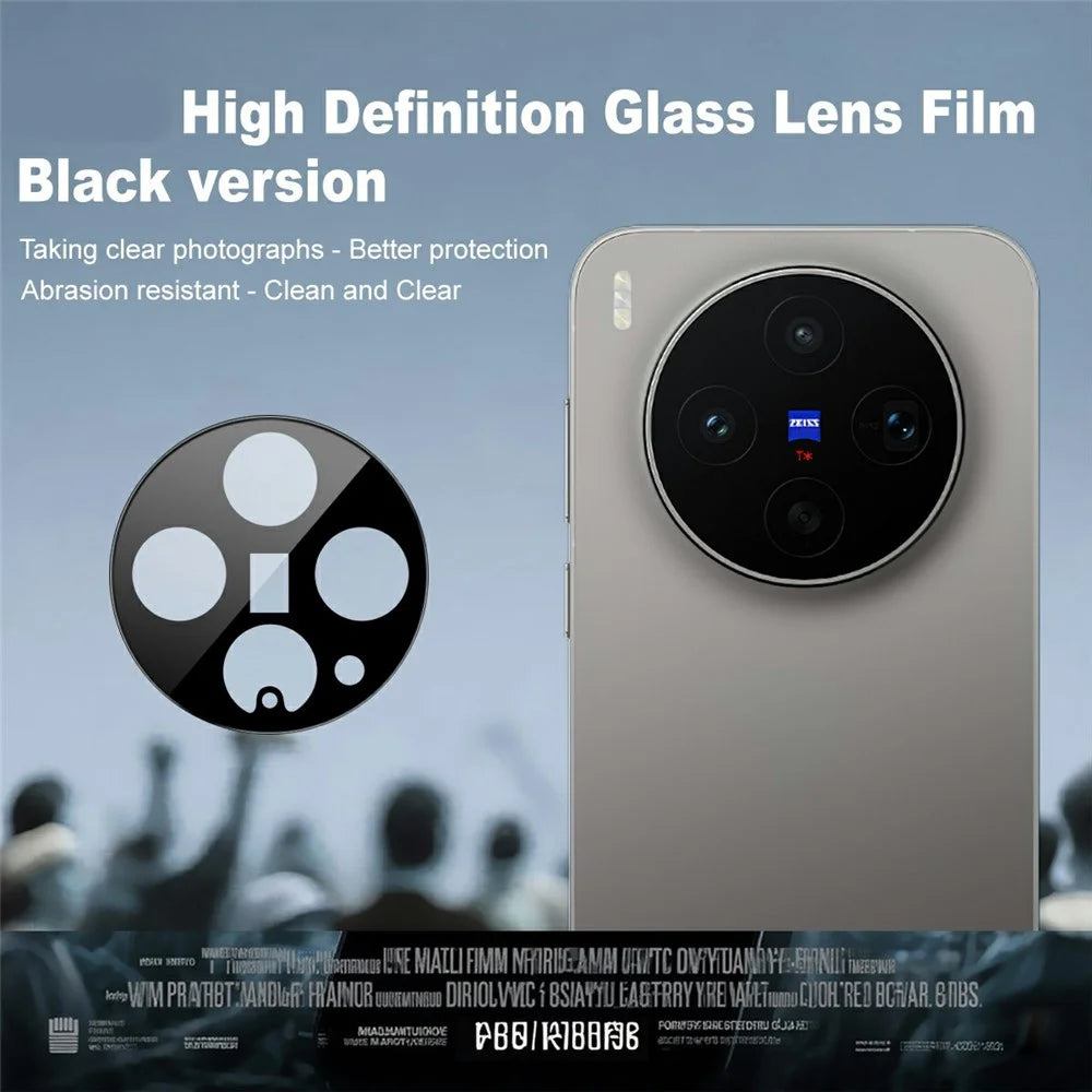 IMAK For vivo X300s 5G Camera Lens Protector Tempered Glass HD Clear Full Cover Lens Film - Black - 2