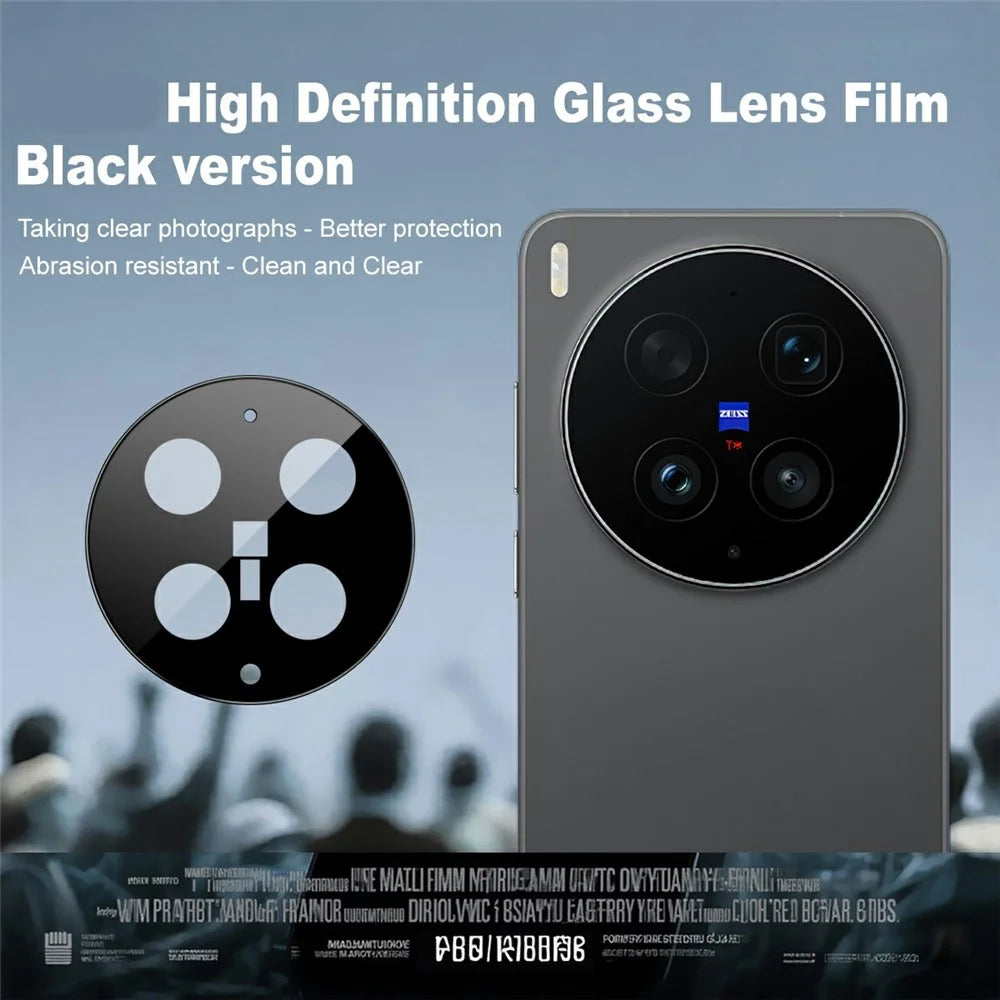IMAK For vivo X300 Ultra 5G Camera Lens Protector Tempered Glass HD Clear Full Cover Lens Film - Black - 2