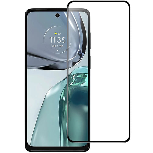 AGC Glass Screen Protector for Motorola Moto G62 5G, Anti-Explosion HD Clear Tempered Glass Film Black Edge Full Glue Screen Film - 1