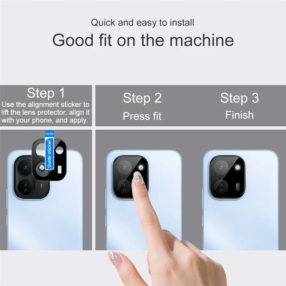 IMAK For vivo iQOO Z11 5G Camera Lens Protector Tempered Glass HD Clear Full Cover Lens Film - Black - 4