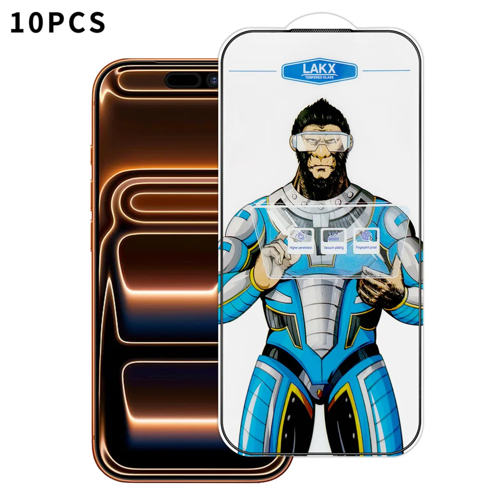 For iPhone 18 Pro / 17 Pro 10Pcs High Definition Tempered Glass Anti-fingerprint Anti-static Electroplating Full Screen Protector - Transparent - 1