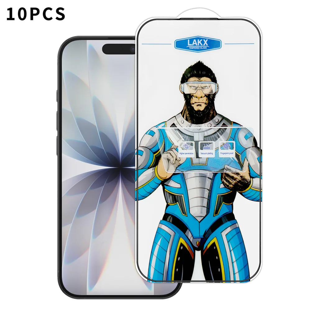 For iPhone 17 10Pcs High Definition Tempered Glass Anti-fingerprint Anti-static Electroplating Full Screen Protector - Transparent - 1