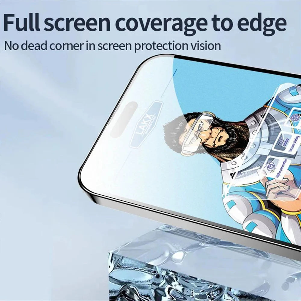 For iPhone 16 Pro Max 10Pcs High Definition Tempered Glass Anti-fingerprint Anti-static Electroplating Full Screen Protector - Transparent - 6