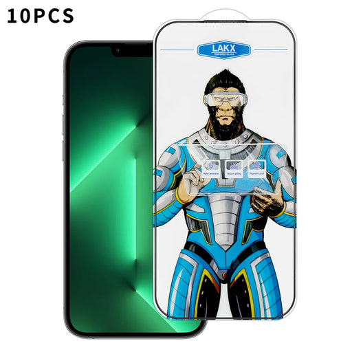 For iPhone 13 Pro Max 10Pcs High Definition Tempered Glass Anti-fingerprint Anti-static Electroplating Full Screen Protector - Transparent - 1