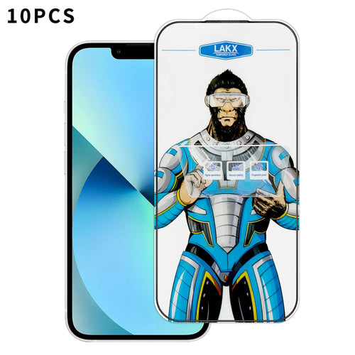 For iPhone 13 10Pcs High Definition Tempered Glass Anti-fingerprint Anti-static Electroplating Full Screen Protector - Transparent - 1