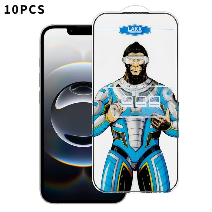 For iPhone 16e / iPhone 17e 10Pcs High Definition Tempered Glass Anti-fingerprint Anti-static Electroplating Full Screen Protector - Transparent - 1