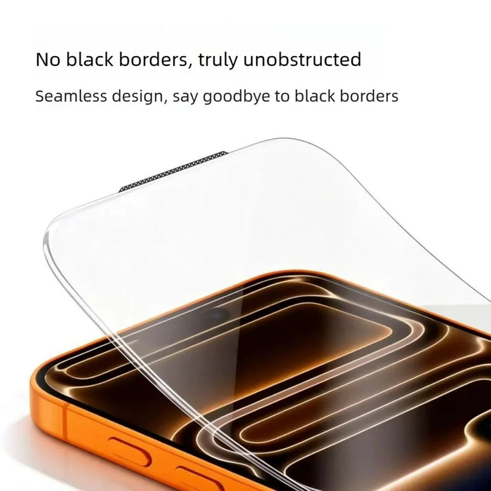 For iPhone 15 10Pcs Tempered Glass Film 300CC Edgeless Anti-static Anti-spy Full Screen Protector - Black - 4