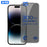 For iPhone 14 Pro Max 10Pcs Tempered Glass Film 300CC Edgeless Anti-static Anti-spy Full Screen Protector - Black - 1