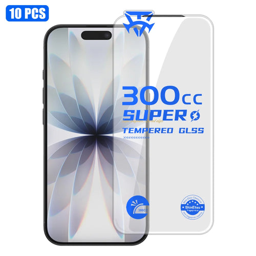 For iPhone 17 10Pcs Tempered Glass Film 9H+ 300CC Edgeless Anti Static HD Full Screen Protector - Transparent - 1