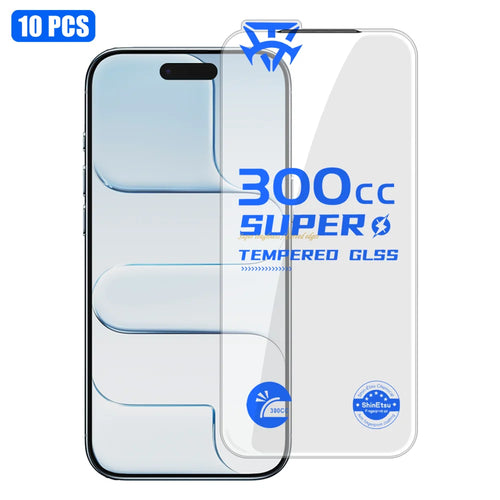 For iPhone Air 10Pcs Tempered Glass Film 9H+ 300CC Edgeless Anti Static HD Full Screen Protector - Transparent - 1