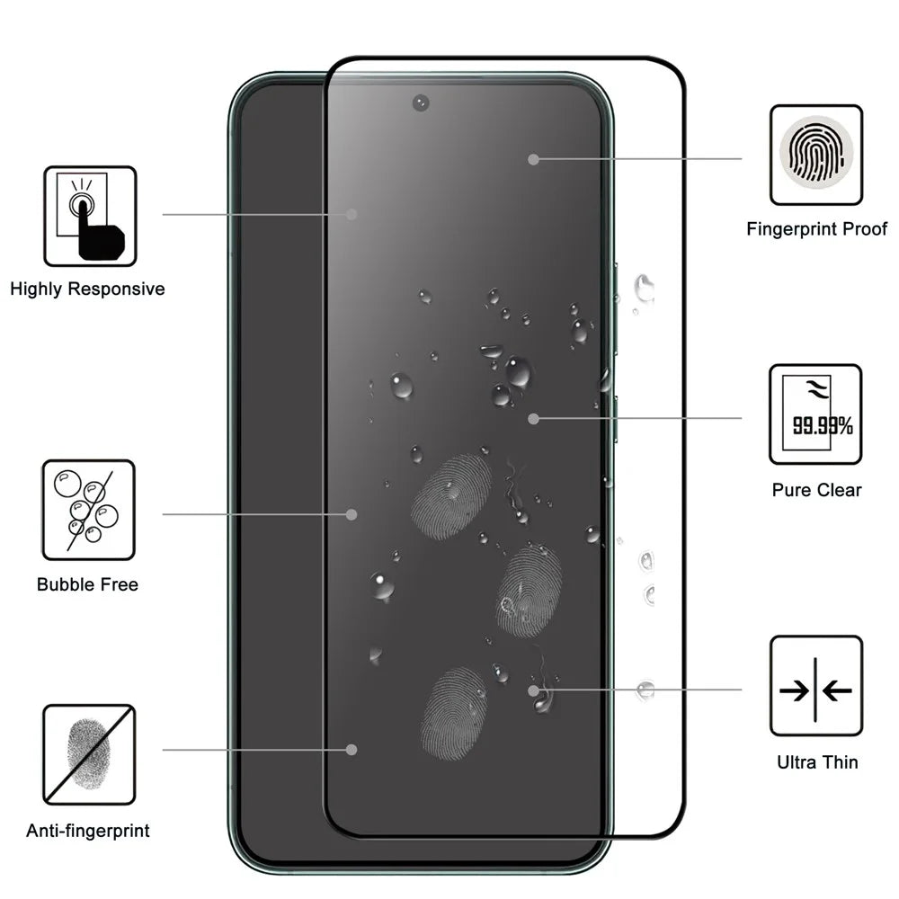 For Samsung Galaxy S22+ 5G / S23+ Full Glue Black Edge Tempered Glass Film Anti-explosion HD Clear Screen Protector (0.1mm Thickness, Support Fingerprint Unlock) - 2