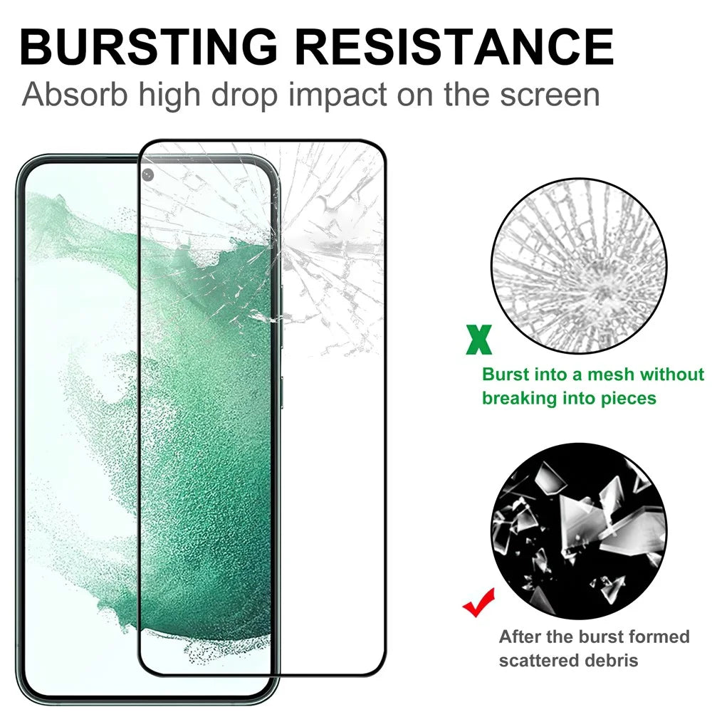 For Samsung Galaxy S22+ 5G / S23+ Full Glue Black Edge Tempered Glass Film Anti-explosion HD Clear Screen Protector (0.1mm Thickness, Support Fingerprint Unlock) - 4