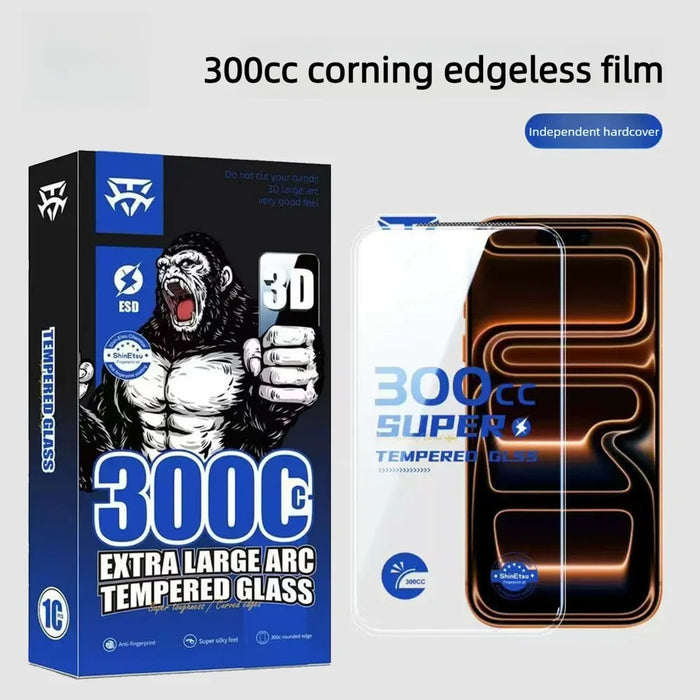 For iPhone 15 10Pcs Tempered Glass Film 9H+ 300CC Edgeless Anti Static HD Full Screen Protector - Transparent - 2