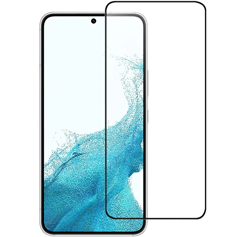 For Samsung Galaxy S22 5G / S23 Tempered Glass Full Screen Protector Black Edge Full Glue 9H Hardness Shatter-proof Screen Film (0.1mm Thickness, Support Fingerprint Unlock) - 1