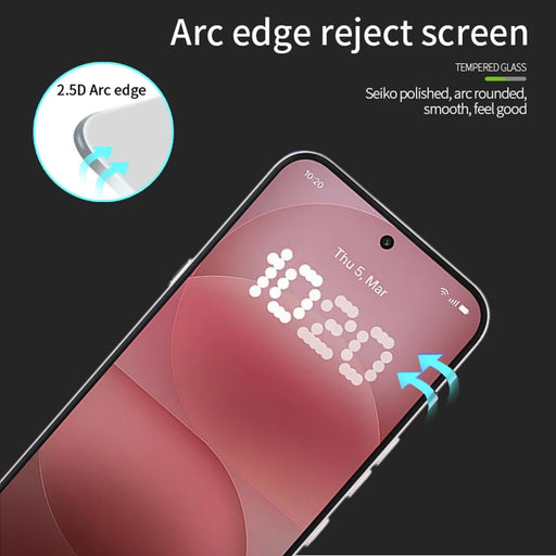 Mofi For Nothing Phone (4a) Pro Screen Protector 9H Full Glue Full Coverage High Aluminum-Silicon Glass Film - Black - 2